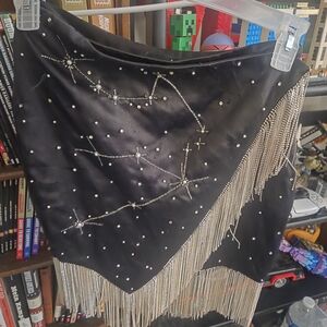 Retrofete Black Skirt with Silver Embellishments